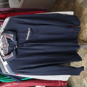 COOFANDY Men's Classic Casual Long Sleeve Plaid Collar Polo Shirt with Pockets